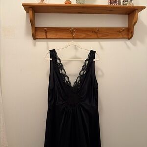 Adonna Black Lace Maxi Lingerie Dress